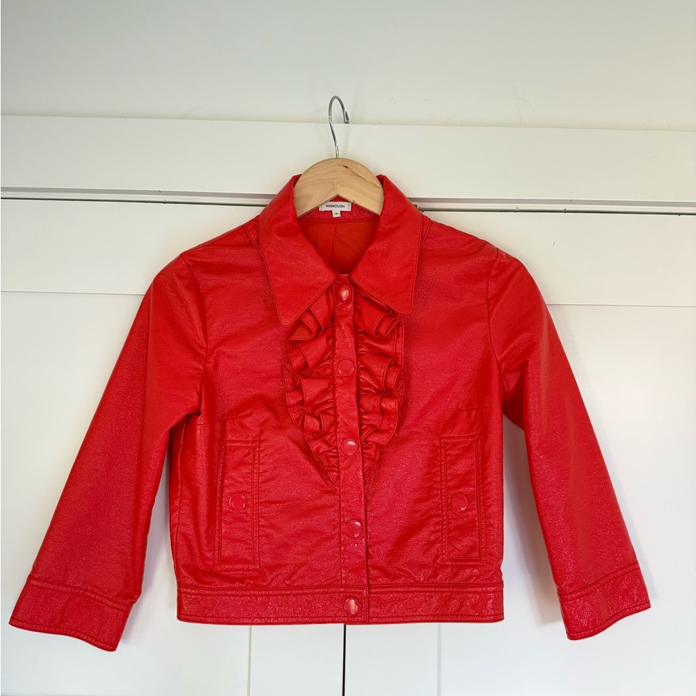 Vibrant Red Kids Jean Jacket